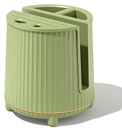 Universal Knife Block, 3 in 1 Rotating Knife Holder with Kitchen Utensil Holder, Cutting Board Organizer for Kitchen Counter(Light Green)