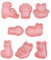 TopHomer Ausstechförmchen Katzen, 8 Stück Ausstechformen Keksausstecher 3D Kunststoff Ausstecher Cookie Cutter Plätzchenformen für Kinder, für Tortendeko Kekse Backen (Katzen)