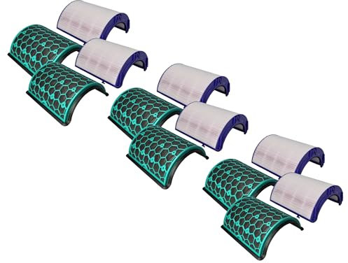 vhbw 6-teiliges Filter-Set kompatibel mit Dyson Pure Hot + Cool HP05, HP04 Luftreiniger - HEPA-Filter, Aktivkohlefilter