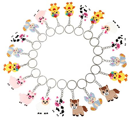 jojofuny Portachiavi a Forma di Animale Ciondolo per Zaino Portachiavi in resina Pvc per Accessori Auto