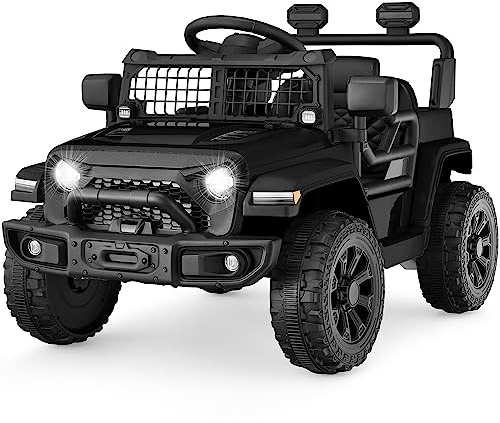 Best Choice Products 6V Kids Ride On Toy, Mini Truck, Electric Play Car w/Parent Remote Control, 4-Wheel Suspension, LED Lights, 2 Speeds, Functional Horn, 3.1MPH Max Speed - Black
