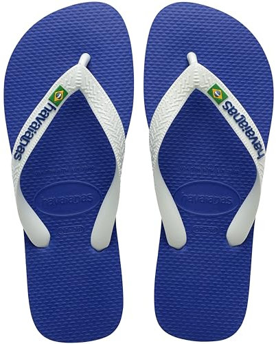 Havaianas - Top Brasil Logo, Comfortable, Durable and Lightweight Flip-Flops, with Non-Slip Sole, Brazilian Flag on the Straps, Adults Unisex