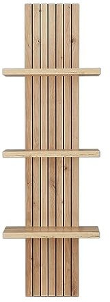 CORE Wandboard in Artisan Eiche Optik - Vielseitig einsetzbares Wandregal mit 3 Böden - 38 x 120 x 22 cm (B/H/T) | 38 x 120 x 22 cm (B/H/T), markante Lamellenoptik, für Wohnzimmer, Schlafzimmer, Büro oder Flur geeignet