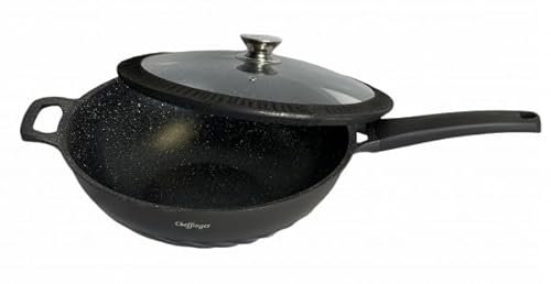 Rungassi WOK Wokpfanne Pfanne mit Glasdeckel Induktion Ø 32 cm CF-DW32