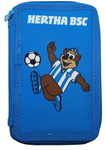 Hertha BSC Berlin Federmappe - Herthinho - blau Schuletui Federtasche Doppeletui HBSCB
