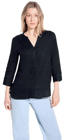Cecil Damen Bluse aus Leinen Black S