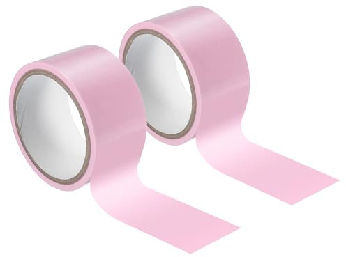 PATIKIL Nicht haftende statische Bänder 2 in x 50 ft, 2 Rollen Klebeband zur Organisation von Kabeln in Pink