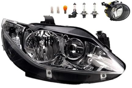 Johns, Scheinwerfer Halogen Front passend für Seat Ibiza 6J 03/2008-02/12 H7 H7 Rechts + Nebelscheinwerfer + Leuchtmittel