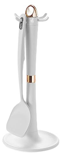 Fenytay Kitchen Utensil Hanger - Rotating Utensil Holder for Kitchen Counter - Countertop Storage for Soup Ladle, Skimmer, Spoon, Spaghetti Server