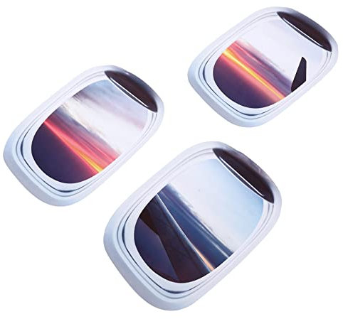 Yardenfun 3pezzi Adesivi Parete Decorativi Finti Oblò Aereo Paesaggio Luminosi Rimovibili Per Camera Da Letto Casa