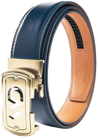 white deer belt (Bronze und Blau, 120cm)