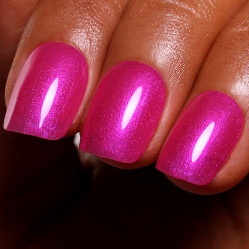 Ozzeal UV Nagellack Glitzer - Heiß Rosa Perle Schimmer Gel Polish für Herbst Winter - Soak Off UV Led Maniküre 15ML