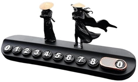 Pruojhw Parkplatz-Kennzeichen für Auto, Parkausweis, temporäres Parken, Swordsman, Telefonnummernkarte