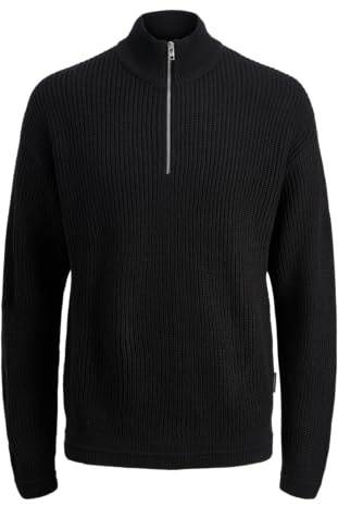 JACK & JONES Male Sweatshirt mit halbem Reißverschluss Einfarbig Sweatshirt mit halbem Reißverschluss