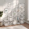 Xichuzi Regalsystem mit 15 Würfeln und Türen Transparent PP, Vitrine, Raumteiler Regal, Steckregal, Regalsystem, Stufenregal, Bücherregal, Schrank Regal