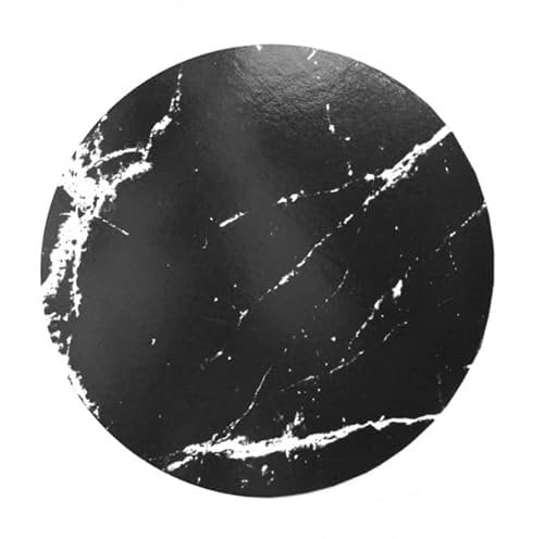 Simply Making Marble Round Masonite Cake Board (Black or White) (Black, 12 inch)