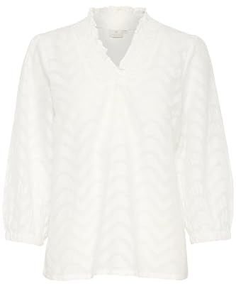KAFFE Langarm-Bluse KAvictoria 44, Chalk