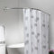TapferBahn Verstellbare L-förmige Ecke Duschstange,Dusche Vorhangstange U-Forms,Edelstahl Dusche Vorhangstange Ecke,Edelstahl Gebogene Duschstange,für Badezimmer,Badewanne,Balkon,Umkleidekabine