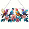 11.8x6.3 Colgante de vidrieras, 2D acrílico acrílico colibrí Cazador de Sol, Adorno Decorativo Impermeable para Interiores y Exteriores