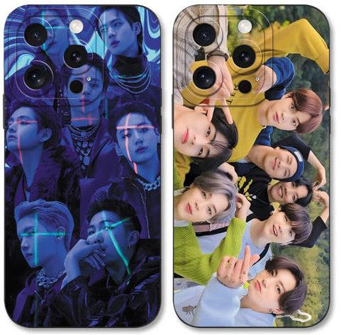 TBNMBGY 2 Stück Handyhülle für iPhone 11 Hülle 6,1,Matt Silikon Kameraschutz Case,Musik Kpop Sänger Motiv Mode Cover Weich TPU Bumper Handy Schutzhülle,Kawaii