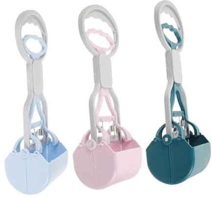 VILLFUL 3 Stück Hundekotschaufel Leichtgewichtiger und Ergonomischer Poop Scooper für Unterwegs und Draußen Komfortabler für Müheloses Aufsammeln von Hundehaufen