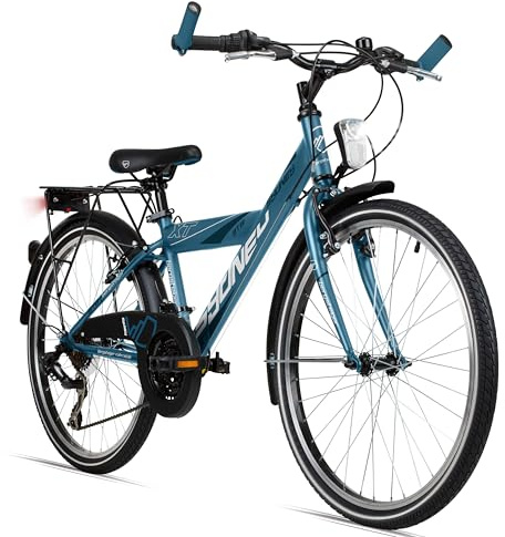 Bergsteiger Sydney 20, 24 Zoll Kinderfahrrad, geeignet für 6, 7, 8, 9 Jahre, StVZO, 6 Gang-Schaltung, Jungen-Fahrrad mit Dynamo-Licht