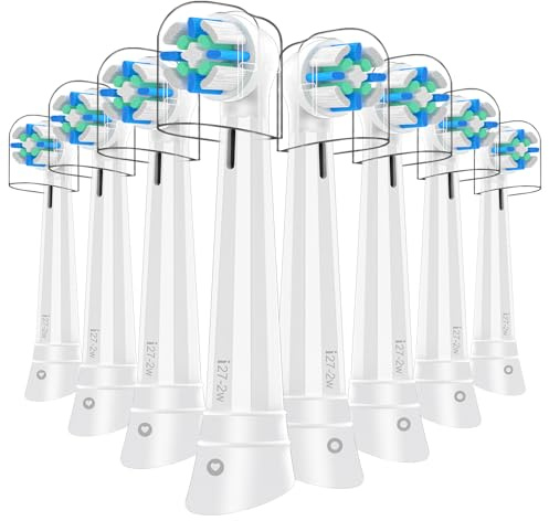 8er Aufsteckbürsten Kompatibel mit Oral B IO Zahnbürste Elektrische, Bürstenköpfe Kompatibel mit Oral B IO 3N/3/4/5/6/7/8/9/10, IO Zahnbürste Aufsätze (Weiß)