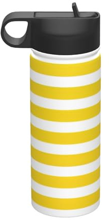 Zeste de citron jaune motif imprimé imprimé 532 ml Sport Bouilloire isotherme écologique et polyvalente Bouteille de voyage