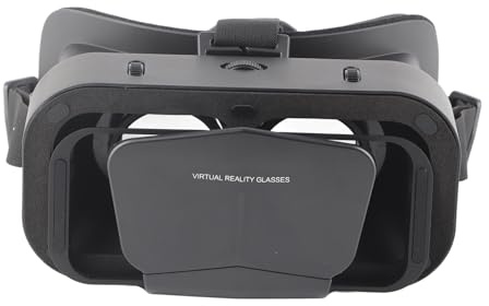 Yusat 3D-VR-Brille, Am Kopf Montierte VR-Virtual-Reality-Brille für 3,5 Bis 7,2 Zoll Große Smartphones