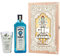 Herz & Heim® Gin Geschenkset - Der Gin des Lebens - mit 1 l Bombay Sapphire und graviertem Glas in Holzverpackung mit Wunschnamen