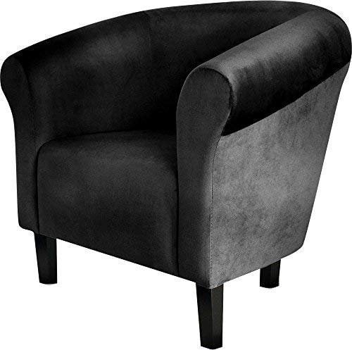 FORTISLINE Clubsessel Loungesessel Cocktailsessel Monaco 2 Plüsch Aschgrau W364 24