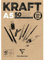 Clairefontaine 975814C - Block verleimt Kraftpapier 120g, ideal für Trockentechniken, 50 Blatt, DIN A5, 14,8 x 21 cm, braun