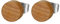 JewelryWe Schmuck Herren Damen Ohrstecker, Edelstahl Holz Runde Ohrringe Piercing, Kaffee, 6mm