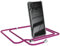 EAZY CASE Handykette kompatibel mit Samsung Galaxy A40 Handyhülle mit Umhängeband, Handykordel mit Schutzhülle, Silikonhülle, Hülle mit Band, Stylische Kette mit Hülle für Smartphone, Pink