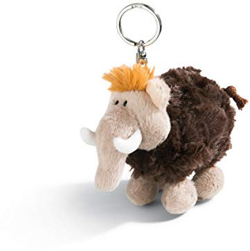 NICI 45305 Schlüsselanhänger Plüschtier Mammut 10 cm – Stone Age Friends, Braun/Grau