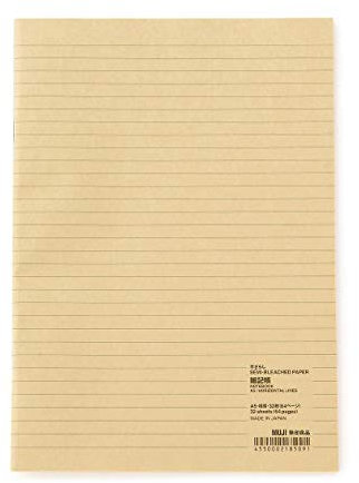 MUJI Notizbuch, A5, halbblanchiertes Innenfutter