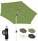 Doppler Sombrilla Redonda de 220 cm de diámetro en Color Fresh Green, Plegable con protección UV 80+, Estructura de Aluminio y toldo de poliéster Repelente al Agua – para jardín