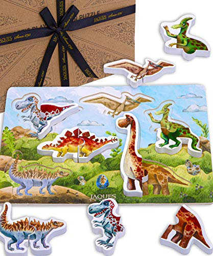 Jaques of London Wooden Dinosaur Puzzle for Children | Toys for Boys Girls | Toddler Puzzles | Gifts | Since 1795