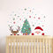WALPLUS Wandaufkleber / Fensteraufkleber, Motiv Peeking Santa & Rudolph mit Weihnachtsbaum