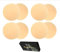 Cache-Tétons Femme Ultra Doux Réutilisables en Silicone, Invisibles Adhésifs Hypo allergéniques | 4 Paires+ Protections Tétons+ Bandes adhésives | Dos Nu, Nipple Covers Seins [8cm Ø] (Crème)