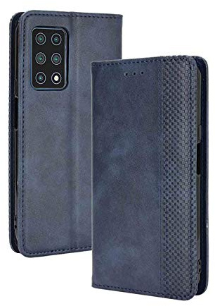 LEYAN Leder Folio Hülle für Cubot X30, Lederhülle Brieftasche Mit Kartensteckplätzen, Premium Flip PU/TPU Handyhülle Schutzhülle Case Cover mit Ständer Funktion (Blau)