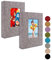 Fotoalbum Klein 10x15 – Klare Seiten, Leinen Cover mit Frontfenster, 2 Pack, Jedes Kleine Album fasst 52 Fotos, Kleines Brag Book Fotoalbum für 10x15 Bilder, Grau Stoff