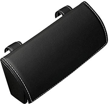 Miokycl Auto Brillenetui für Auto Sonnenblende Brillenhalter Universal Automotive PU Brillenhalter Schutzbox Clip Brillen Hartschalen-Aufbewahrungsorganisator