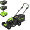 Greenworks Pro 80V 51cm Brushless Tondeuse à Gazon sans Fil, Autotractée, Hauteur de Coupe 35-95mm, Poignée Pliable, Rangement Vertical, avec Sac de 60L (avec 4Ah Batterie et Chargeur)