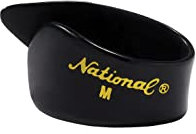 D'Addario National Celluloid Thumb Picks, Medium Schwarz - 4er-Pack