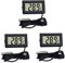 DIFCUL Mini Thermomètre Moniteur de température de thermomètre LCD numérique avec sonde externe pour voiture/réfrigérateur/aquarium/réservoir de poissons/chambre (3 pièces noir)