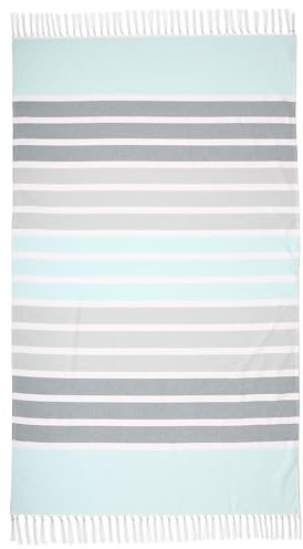 Maisonette Mai Strandtuch 100% Baumwolle Groß Pestemal - Reise für Hamamtuch - Strandhandtuch Für Damen und Herren (100x178 cm), Grün