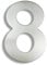 HASWARE Numero civico moderno in acciaio inossidabile spazzolato Elegante porta alfabeto placca Street Home Decor (8, 6 pollici argento)
