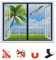 Fliegengitter Fenster, Insektenschutz Magnetfenster Fliegenvorhang Moskitonetz ohne Bohren, Magnet Fliegengitter für Balkontür Wohnzimmer-Black-A|| 53x53inch(135x135cm)