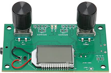 Digital FM Receiver Module, Digital Stereo Board FM Radio Receiver Module with Adjustable Frequency, PCB FM Radio Wireless Receiver Module with LCD Display